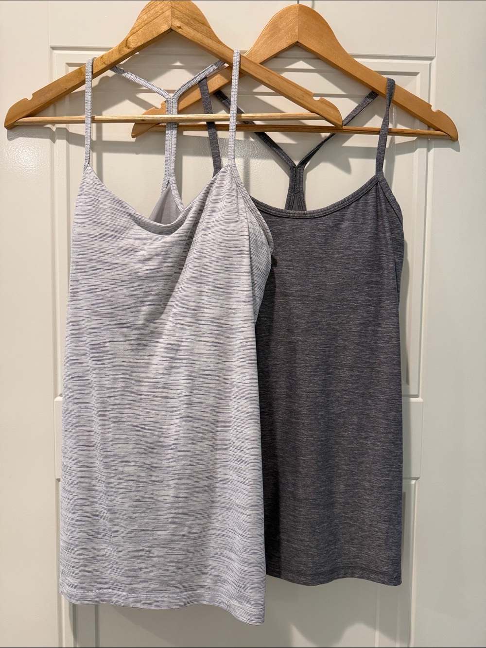 Heather Gray & Charcoal Flow Y Lululemon Tanks - Set of 2